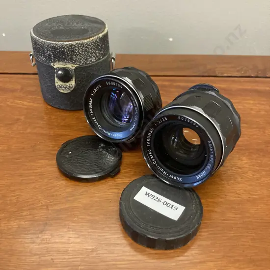 Asahi Super-Multi-Coated Takumar 1:2/35 Lens & 1:1.8/55 Lens